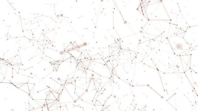 Internet of things connection science effect. Digital network plexus blockchain technology connecting dot network web abstract on white background.