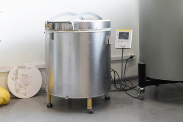 Big ceramic kiln is in the workshop