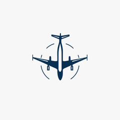 Airplane Icon Logo for Travel, Transportation, Aviation, and Modern Design