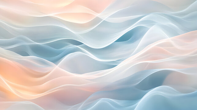 light waves in pastel tones, evoking a sense of balance and relaxation 