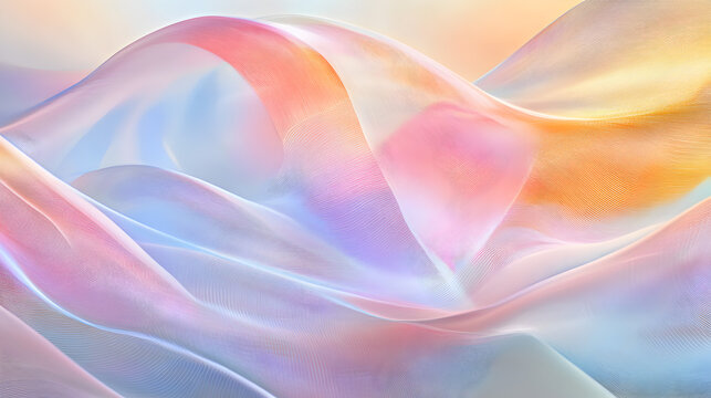 light waves in pastel tones, evoking a sense of balance and relaxation 