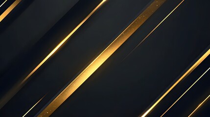 Obraz premium Abstract Gold Lines Diagonal Dark Background Design