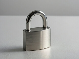 Fototapeta premium Sleek Modern Lock on White Surface