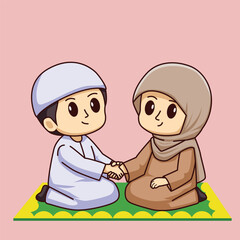 Chibi characters welcome the holy month of Ramadan