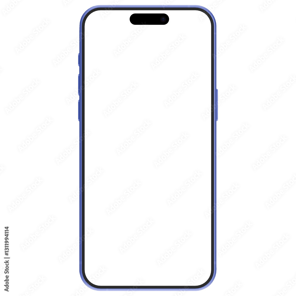 Canvas Prints photo of smartphone device without background and screen. frame only. ultramarine color. template fo