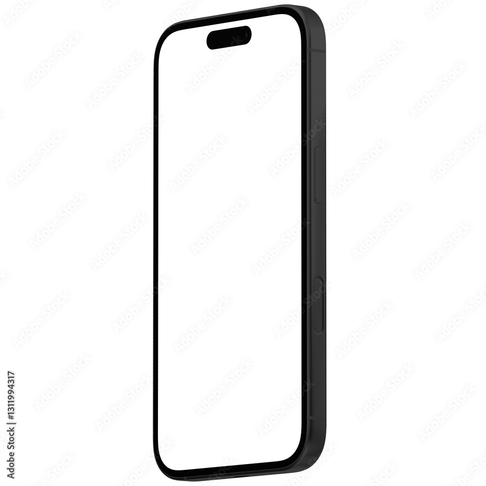 Canvas Prints photo of smartphone device without background and screen. frame only. black color. template for mock