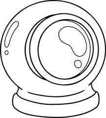 diving equipment doodle hand drawn