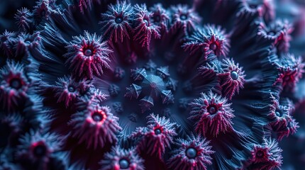 Blue and purple abstract flower-like pattern background for creative projects, digital art websites, nature-inspired designs, and botanical themed presentations
