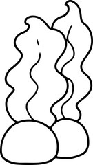 seaweed doodle beach