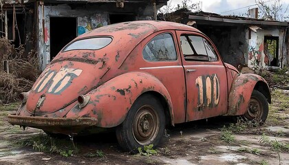 Rusty Beetle at Abandoned Motel