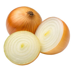 Fresh Cut Onions Against Transparent Background