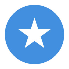 Obraz premium Flag of Somalia round shape, national symbol