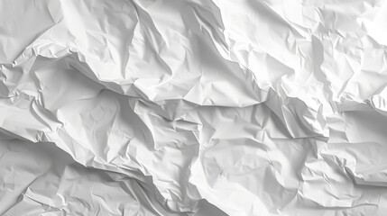 Fototapeta premium a hyper-realistic rendering of crumpled white paper with a faint grid design