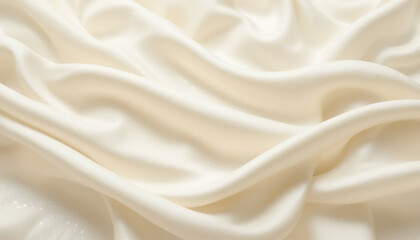 Obraz premium Shiny white silk fabric with smooth waves and subtle glow