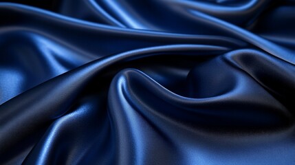 Obraz premium Rich Deep Blue Fabric with Subtle Sheen and Texture