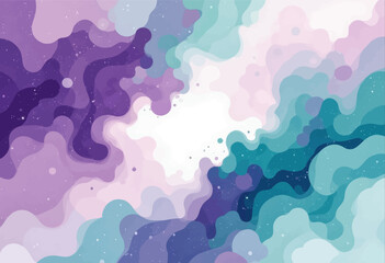 Fototapeta premium Abstract watercolor teal and purple fluid background