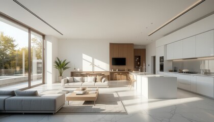 Modern living room design contemporary home interior photography minimalist style bright atmosphere