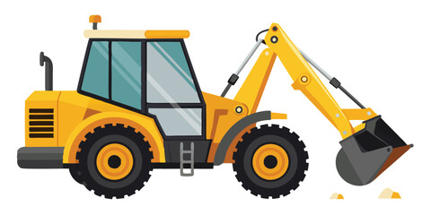 Powerful Yellow Backhoe Loader Heavy Equipment for Construction and Excavation