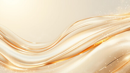 Golden Flow: Abstract art featuring elegant golden flowing ribbons. perfect for backdrops.