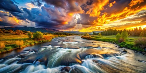 Nature's fleeting beauty, captured in ethereal landscapes; semiquaver rhythms in scenic photography.