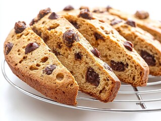 Indulge in the delightful crunch of homemade chocolate chip biscotti, perfectly baked to a golden crisp These Italian-inspired cookies are ideal for dipping in coffee or enjoying as a sweet treat any