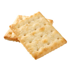 Crispy cracker isolated on transparent background