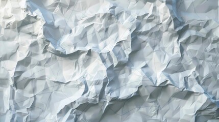 Fototapeta premium a detailed artistic rendering of crumpled white paper featuring faint grid lines