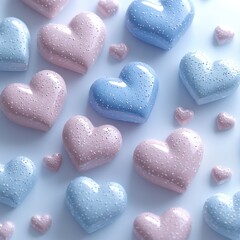Obraz premium Vibrant and Colorful Heart-Shaped Candies: A Sweet Display of Love and Joy