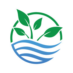 full editable nature and globe logo design on white background 