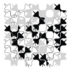 Creative vector art - Thumbtack Series II - Pattern 04. A unique, original, and completely random and unparalleled pattern design inspired by thumbtacks.