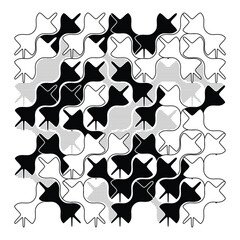 Creative vector art - Thumbtack Series II - Pattern 07. A unique, original, and completely random and unparalleled pattern design inspired by thumbtacks.