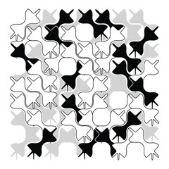 Creative vector art - Thumbtack Series II - Pattern 09. A unique, original, and completely random and unparalleled pattern design inspired by thumbtacks.