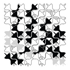 Creative vector art - Thumbtack Series II - Pattern 13. A unique, original, and completely random and unparalleled pattern design inspired by thumbtacks.