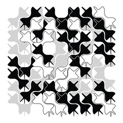 Creative vector art - Thumbtack Series II - Pattern 16. A unique, original, and completely random and unparalleled pattern design inspired by thumbtacks.