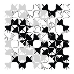 Creative vector art - Thumbtack Series II - Pattern 20. A unique, original, and completely random and unparalleled pattern design inspired by thumbtacks.