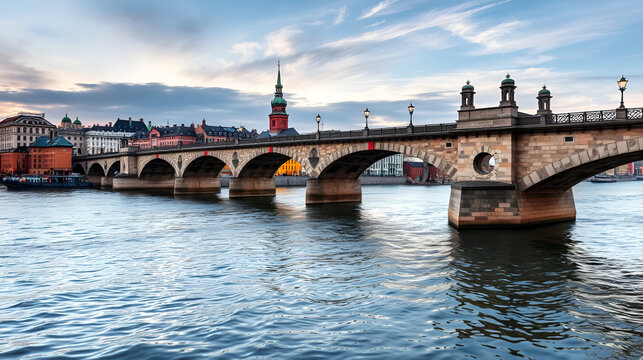 overbuilt bridge of gamla stan, stockholm