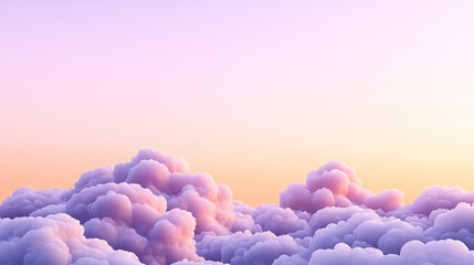 Pastel cloudscape, tranquil sunrise, aerial view, peaceful scene