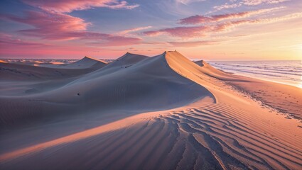 les dunes de sable au lever du jour
