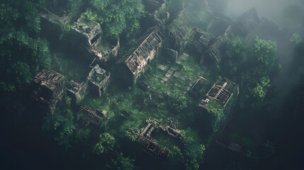 Overgrown Ruins A Forgotten Village Reclaimed by Nature