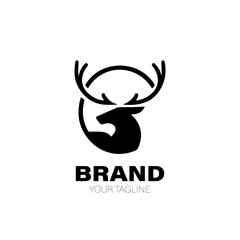 Elk Logo. Elk Logo Design. Elk Logo Brand. Elk Logo Vector Design Isolated on White Background