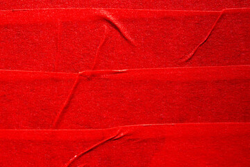 Glued red paper tape background creased texture abstract background design element