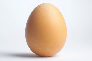 Selective focus brown chicken egg isolated on white background, Perfect brown egg on white.