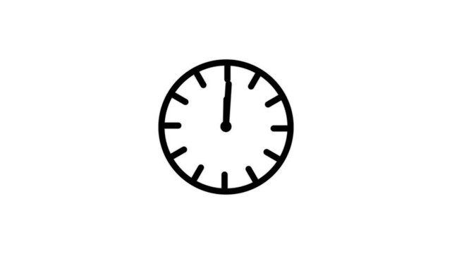 orange clock icon with moving arrows in 12 hour loop.