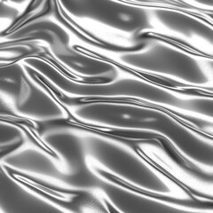 Abstract image of flowing silver fabric with subtle highlights and shadows, creating a luxurious and elegant texture.