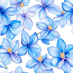 Obraz premium seamless watercolor floral abstract colorful