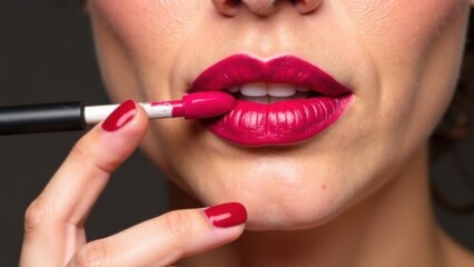 Naklejka premium Make up beauty lipstick nail polish liquid powder mascara pencil