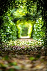 Fototapeta premium A scenic walk through a botanical garden.