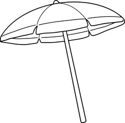 beach umbrella hand drawn © Je