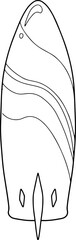 surfboard hand drawn