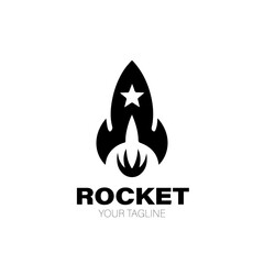 Rocket Logo. Rocket Logo Design. Rocket Logo Brand. Rocket Logo Vector Design Isolated on White Background